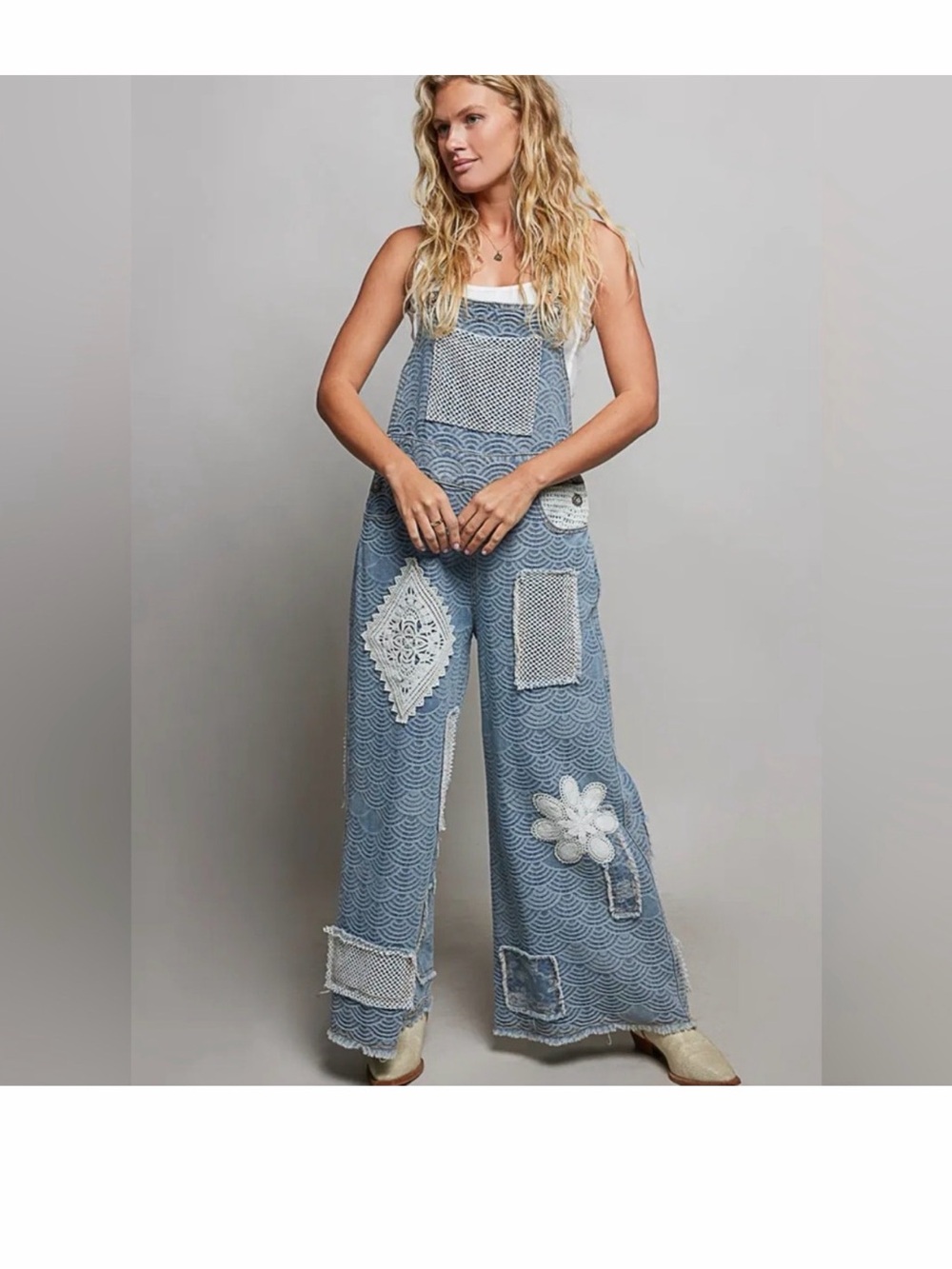 POL Bestseller Patchwork Women denim overalls Size Large